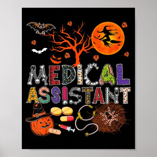 Poster Assistant médical Halloween Zombie Costume Scary P (Devant)