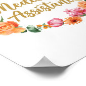 Poster Assistant Médicale Cma Assistant Médicale Floral (Coin)