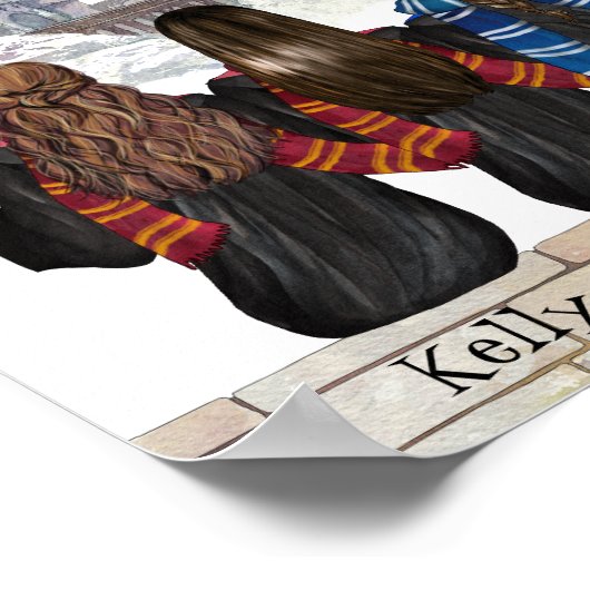 Poster Assistant personnalisé Portrait BFF, Assistant Pos (Coin)