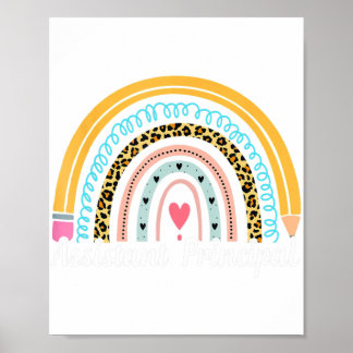 Poster Assistant principal leopard Rainbow Appreciation W