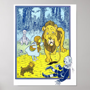 Poster Assistant vintage d'illustration Oz