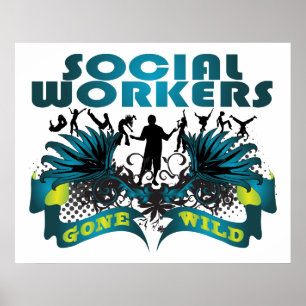 Poster Assistants sociaux fous