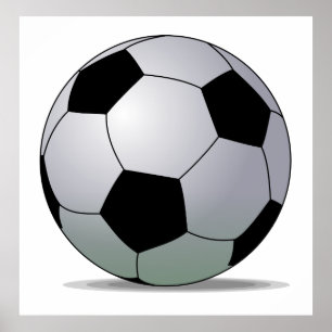 Poster Association Football Américain Soccer Ball
