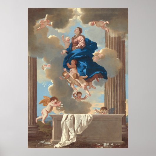 Poster Assomption de la Vierge, Nicolas Poussin Beaux Art (Devant)