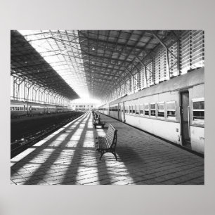 Poster Assouan Égypte, Intérieur de la gare de la digue d