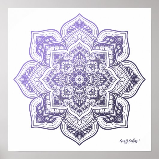 Poster Aster Mandala Fine Art Print (Devant)