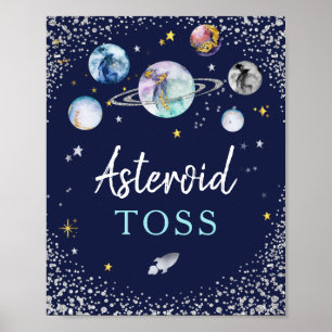 Poster Astéroïde Toy Space Galaxy Fête d'anniversaire