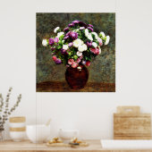 Poster Asters dans un vase (Cuisine)
