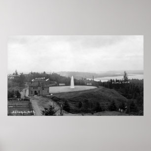 Poster Astoria, Oregon Resevoir et Fort Astoria