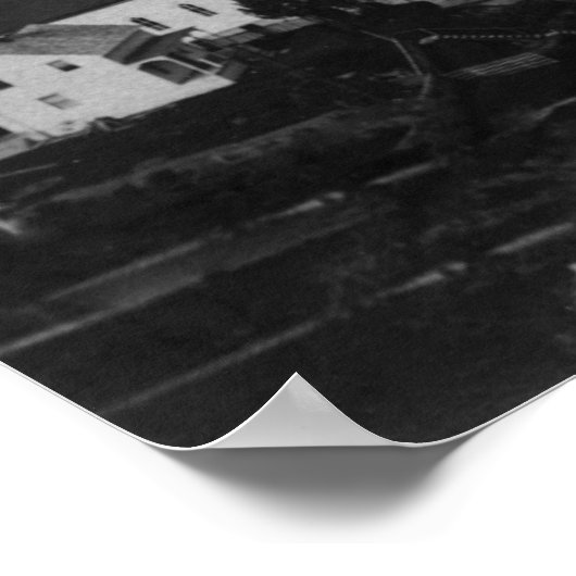 Poster Astoria, Oregon Vue Ville Vue Ouest (Coin)