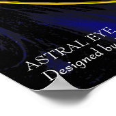 Poster ASTRAL HORUS OEIL / BLUE TALISMAN Zodiac Chart (Coin)