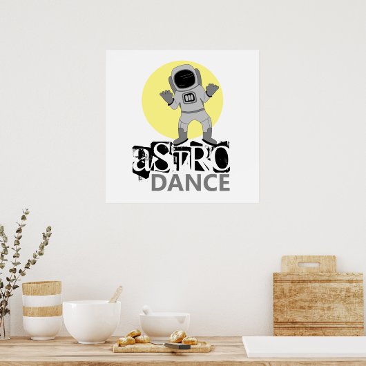 Poster Astro Dance, astronaute (Cuisine)