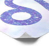 Poster Astrologie Cute Leo Personnalisé Purple Anniversai (Coin)