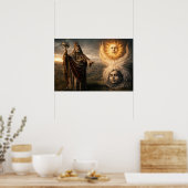 Poster Astrologie de Soleil, Lune, Hermès Trismégiste (Cuisine)