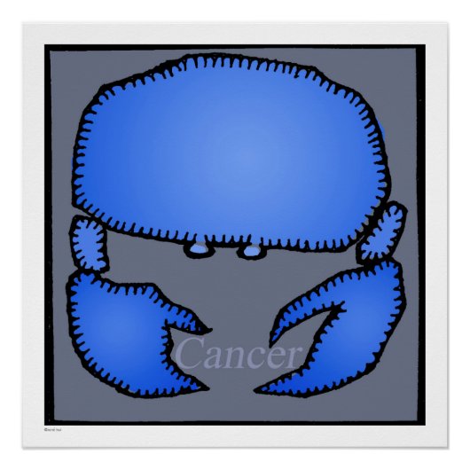 Poster Astrologie Symbole de cancer du zodiaque Anniversa (Devant)