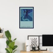 Poster Astrologie Vintage Zodiaque, Constellation du Vers (Bureau à domicile)