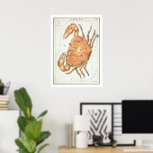 Poster Astrologie Zodiaque Cancer (Bureau à domicile)