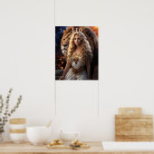 Poster astrologique Leo Femme (Cuisine)