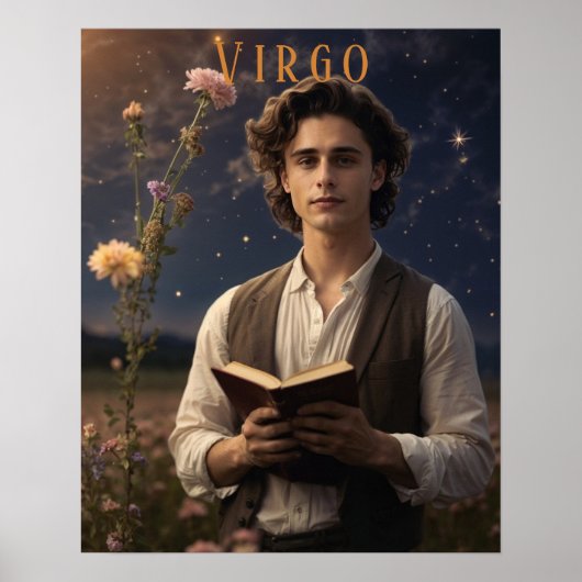 Poster astrologique Virgo Male (Devant)
