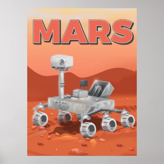 Poster astromobile d'exploration de Mars (Devant)