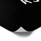 Poster Astromutt Funny Chien Astronaut Pun Dark BG (Coin)