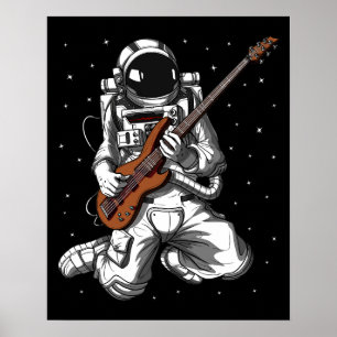 Poster Astronaut Bass Guitariste