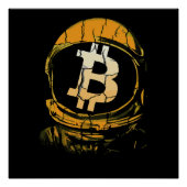 Poster Astronaut Bitcoin-Crypto (Devant)