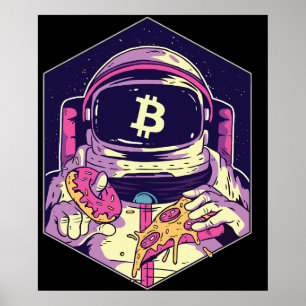 Poster Astronaut BITCOIN-Crypto