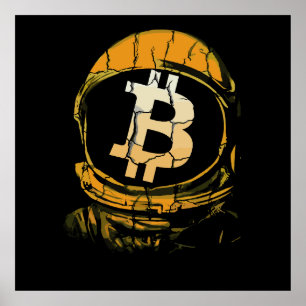 Poster Astronaut Bitcoin-Crypto