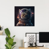 Poster Astronaut cat 3 (Bureau à domicile)