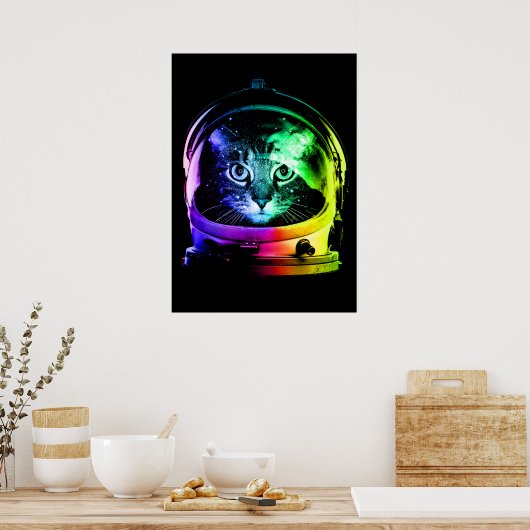 Poster Astronaut Cat Classic Cat Lover (Cuisine)