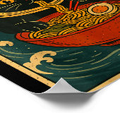 Poster Astronaut Cat Ramen Japanese Graphic Tees Men Wome (Coin)