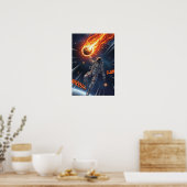 Poster Astronaut Catches Meteor in Space Dreamy Cosmic (Cuisine)