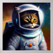Poster Astronaut de chat (Devant)