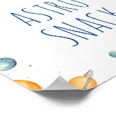 Poster Astronaut Espace Astro Snacks Anniversaire (Coin)