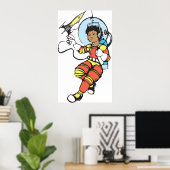Poster Astronaut fille (Bureau à domicile)
