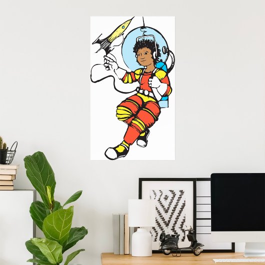 Poster Astronaut fille