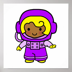 Poster Astronaut Girl 1