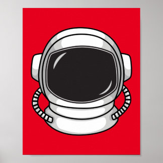 Poster astronaut helmet