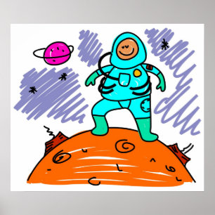 Poster Astronaut Kid
