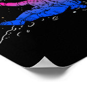 Poster Astronaut Moon Bisexual Flag Espace LGBTQ Gay prid (Coin)