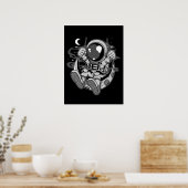 Poster Astronaut Moon Swing (Cuisine)