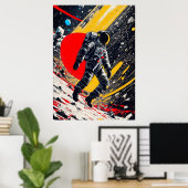 Poster Astronaut perdu dans l'espace extra-atmosphérique (Bureau à domicile)