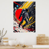 Poster Astronaut perdu dans l'espace extra-atmosphérique (Cuisine)