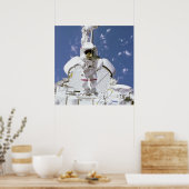 Poster Astronaut relié au système de manipulateur à dista (Cuisine)