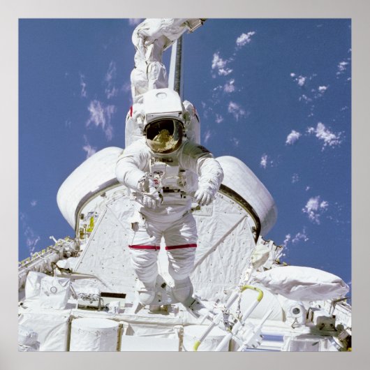 Poster Astronaut relié au système de manipulateur à dista (Devant)