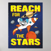 Poster Astronaut Rocket Citation Inspirante Espace (Devant)
