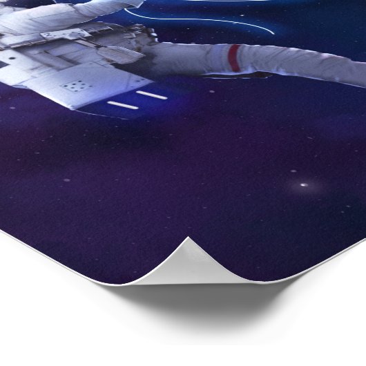 Poster Astronaut saturn (Coin)