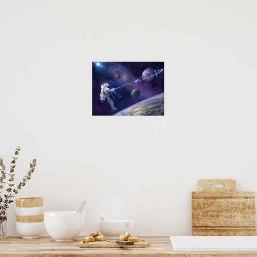 Poster Astronaut saturn (Cuisine)