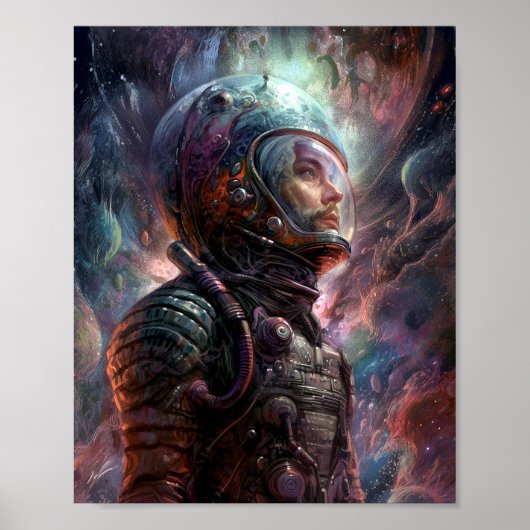 Poster Astronaut Science-Fiction Art (Devant)